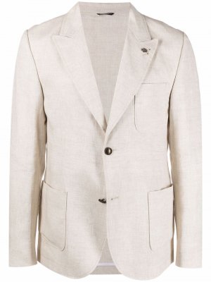 Однобортный пиджак Grey Daniele Alessandrini. Цвет: нейтральные цвета