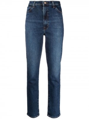 Прямые джинсы с завышенной талией J Brand. Цвет: синий