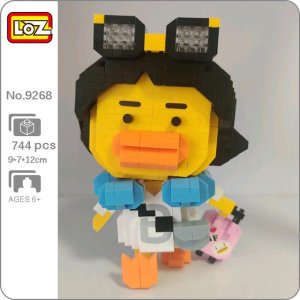 9268 мир животных желтая утка кукла поездка чемодан очки модель мини алмазные блоки кирпичи строительные игрушки для детей без коробки LOZ