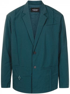 Двубортный пиджак с нашивкой A-COLD-WALL*. Цвет: зеленый