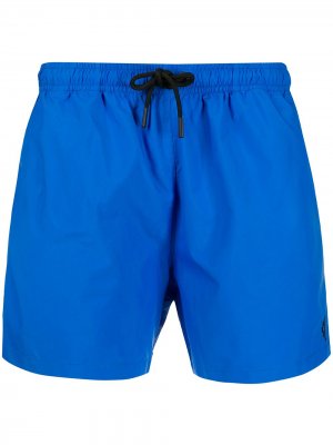 Плавки-шорты с вышитым логотипом Marcelo Burlon County of Milan. Цвет: синий