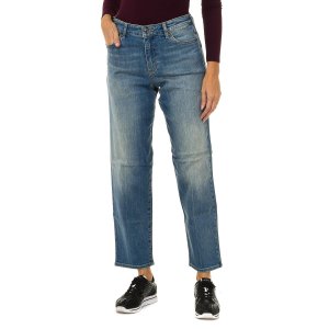 Длинные джинсовые брюки с эффектом потертости 6Y5J90-5DABZ женщина Armani