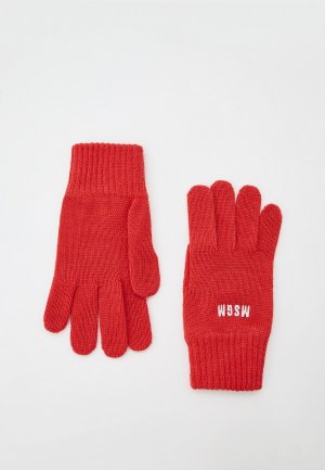 Перчатки MSGM. Цвет: красный
