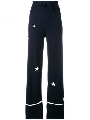 Трикотажные брюки со звездами Chinti & Parker. Цвет: синий