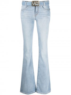 Расклешенные джинсы с заниженной талией Pinko. Цвет: синий