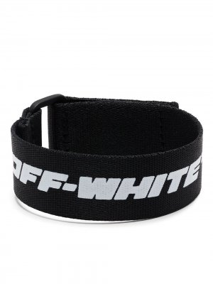 Браслет с логотипом Off-White. Цвет: черный