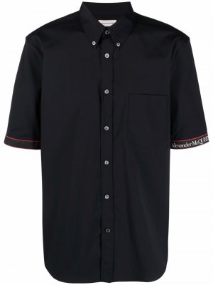 Рубашка с короткими рукавами и логотипом Alexander McQueen. Цвет: черный