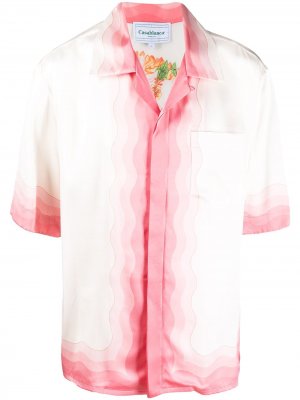 Рубашка с цветочным принтом Casablanca. Цвет: нейтральные цвета