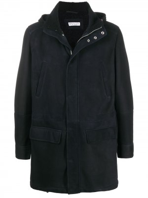 Пальто с капюшоном Brunello Cucinelli. Цвет: синий