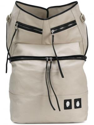 Рюкзак с карманами Rick Owens DRKSHDW. Цвет: серый