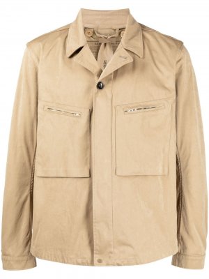 Легкая куртка с карманами Ten C. Цвет: нейтральные цвета