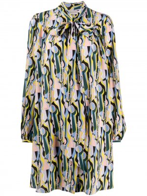 Платье с геометричным принтом Emilio Pucci. Цвет: зеленый