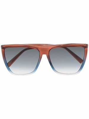 Солнцезащитные очки в квадратной оправе Givenchy Eyewear. Цвет: коричневый