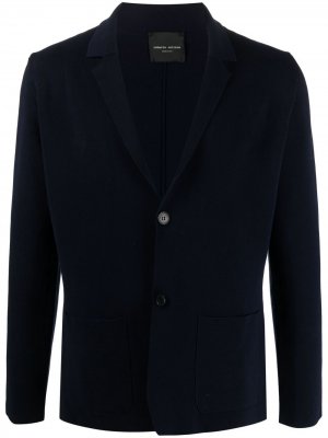 Однобортный пиджак Roberto Collina. Цвет: синий