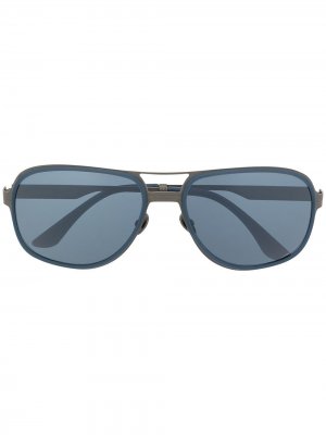Солнцезащитные очки-авиаторы Stefano Ricci. Цвет: синий