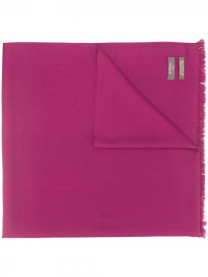 Кашемировый шарф с бахромой N.Peal. Цвет: розовый