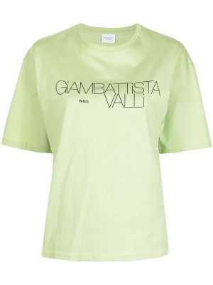Футболка с короткими рукавами и логотипом Giambattista Valli. Цвет: зеленый