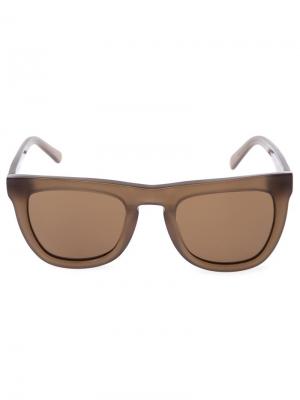Солнцезащитные очки с плоским верхом Neil Barrett. Цвет: коричневый