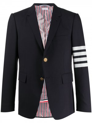 Пиджак с полосками 4-Bar Thom Browne. Цвет: синий
