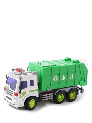 Машина Грузовик-мусоровоз Amico. Цвет: зеленый, белый, серый