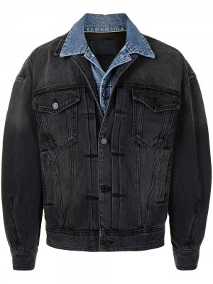 Многослойная джинсовая куртка Juun.J. Цвет: черный