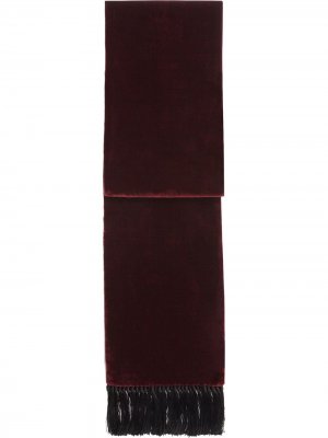 Бархатный шарф с кисточками Dolce & Gabbana. Цвет: красный