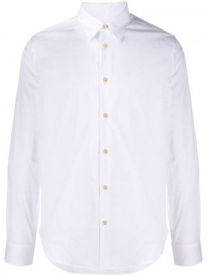 Однотонная рубашка с длинными рукавами PAUL SMITH. Цвет: белый