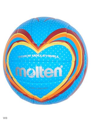 Мяч для пляжного волейбола Molten. Цвет: голубой, серебристый