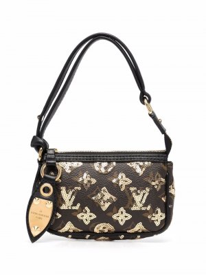Мини-сумка pre-owned с монограммой Louis Vuitton. Цвет: коричневый
