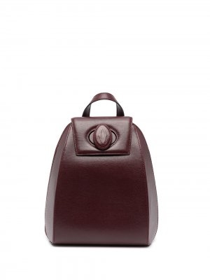 Рюкзак с поворотным замком и логотипом Cartier. Цвет: красный