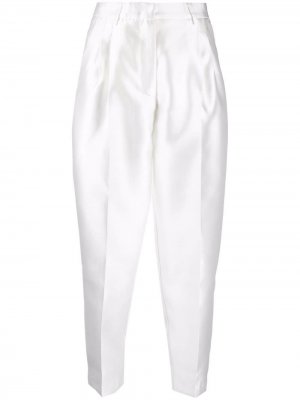 Укороченные брюки с завышенной талией Blanca Vita. Цвет: белый