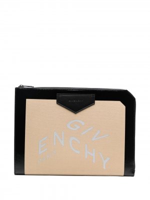 Клатч с логотипом Givenchy. Цвет: нейтральные цвета