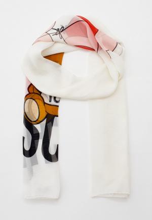 Палантин Moschino. Цвет: белый