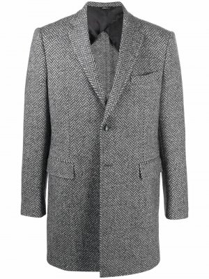 Однобортный пиджак с узором шеврон Tonello. Цвет: серый
