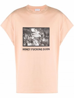 Футболка с фотопринтом Honey Fucking Dijon. Цвет: оранжевый