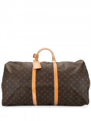 Дорожная сумка Keepall 60 1999-го года Louis Vuitton. Цвет: коричневый