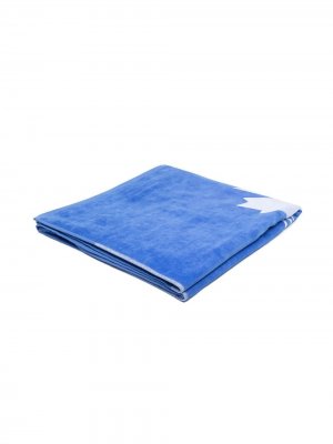 Двухцветное полотенце с принтом Dsquared2. Цвет: синий