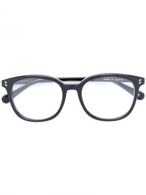 Овальные очки Stella McCartney Eyewear. Цвет: черный