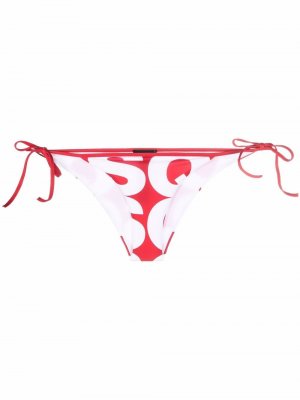 Плавки бикини с логотипом Dsquared2. Цвет: красный