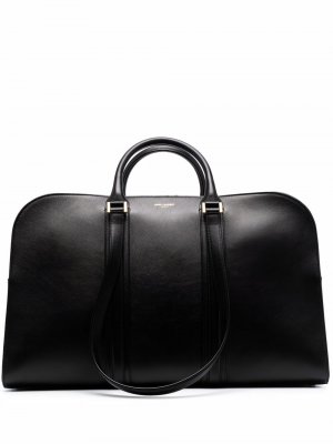 Дорожная сумка с логотипом Saint Laurent. Цвет: черный