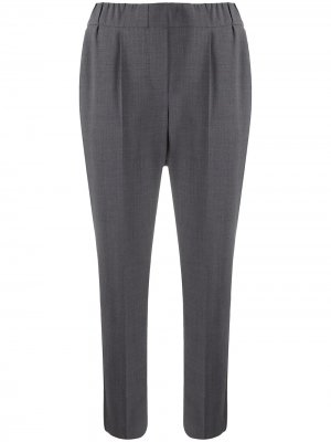 Укороченные брюки строгого кроя Brunello Cucinelli. Цвет: серый