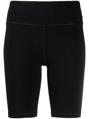 Облегающие шорты с завышенной талией DKNY. Цвет: черный