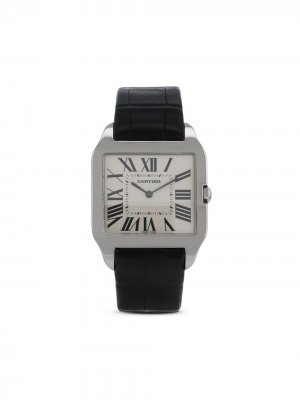 Наручные часы Santos-Dumont pre-owned 34 мм 2000-х годов Cartier. Цвет: серебристый