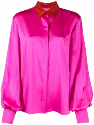 Блузка с контрастным воротником Alex Perry. Цвет: розовый