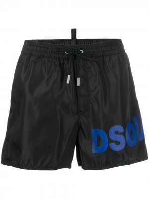 Плавки-шорты с логотипом Dsquared2. Цвет: черный