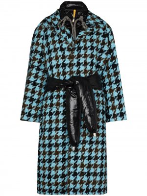 Твидовое пальто 1952 Rineke с поясом Moncler. Цвет: синий