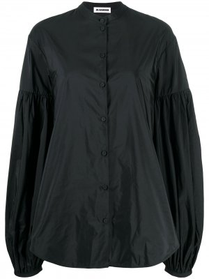 Блузка с объемными рукавами Jil Sander. Цвет: черный