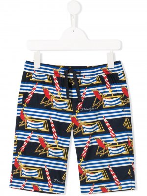 Плавки-шорты с принтом Dolce & Gabbana Kids. Цвет: синий