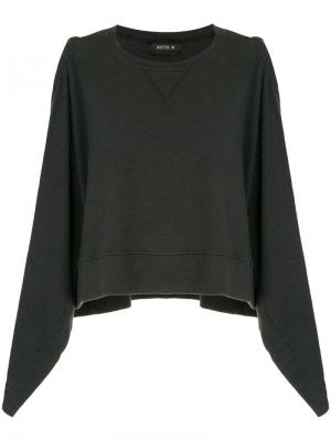 Open shoulder draped sweatshirt poncho Kitx. Цвет: серый