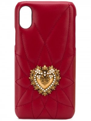 Декорированный чехол для iPhone Dolce & Gabbana. Цвет: красный